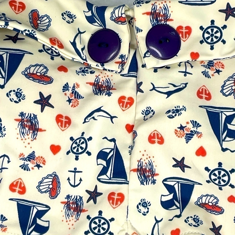 Girl Howdy bikini top only sz 8 retro vintage pinup style sailing print - Picture 2 of 9